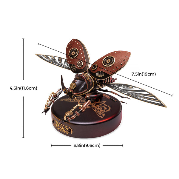 ROKR-Robotime - Mechanical Age; Rhinoceros Beetle — DIY Mechanical 3D Puzzle