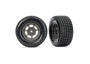 Traxxas 10473 Dirt Oval Front Wheels w/ Hoosier Tires (2)