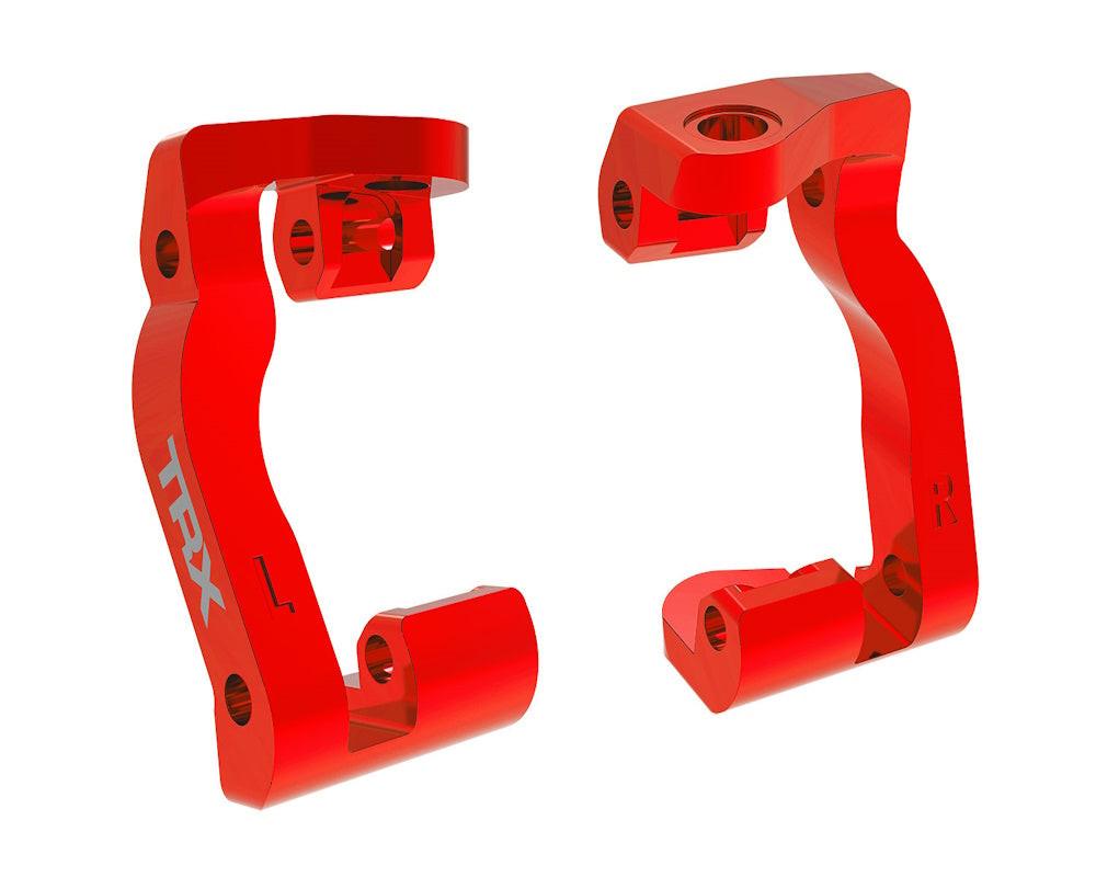 PowerHobby Traxxas 10733-RED Red Left & Right Aluminum Caster Blocks (C-hubs) for Mini Maxx