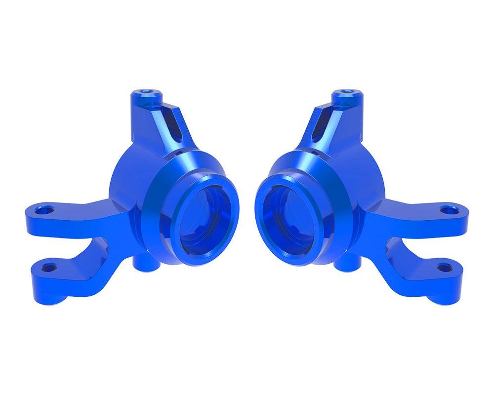PowerHobby Traxxas 10734-BLUE Blue Aluminum Left and Right Steering Blocks fits Mini Maxx