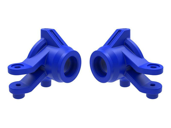 Traxxas 10736-BLUE Steering Blocks Left and Right (blue) fits Mini Maxx