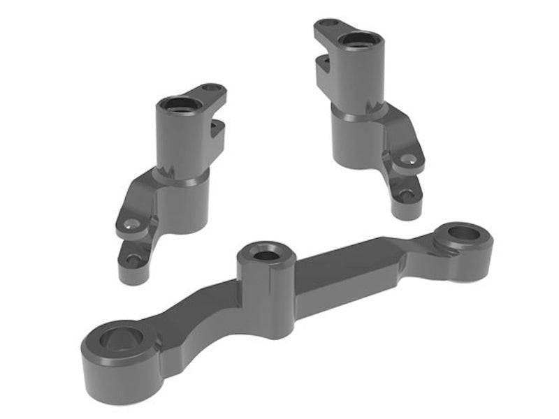 PowerHobby Traxxas 10743-GRAY Gray Aluminum Steering Bellcranks and Draglink fits Mini Maxx
