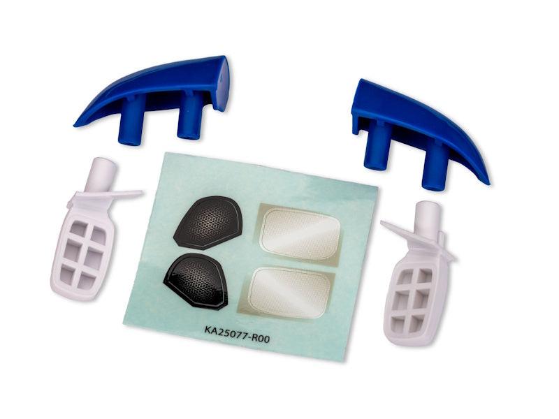 PowerHobby Traxxas 10818-BLUWHT White Side Mirrors and Roof Intakes - Blue/White