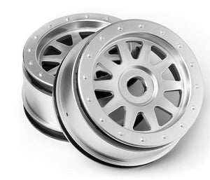 HPI Racing 108321 TR-10 Glue-Lock Wheel Matte Chrome 120x60mm Super 5SC Flux
