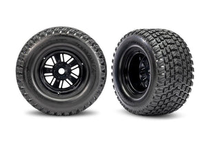 Traxxas 10947 Black Rear Funco Wheels & Gravix Tires