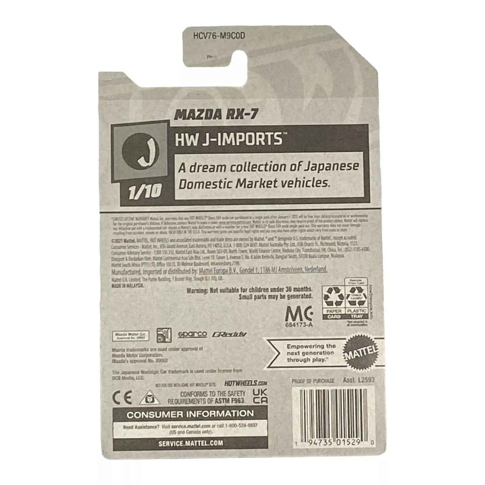Hot Wheels Mazda RX-7 - J-Imports Series 1/10