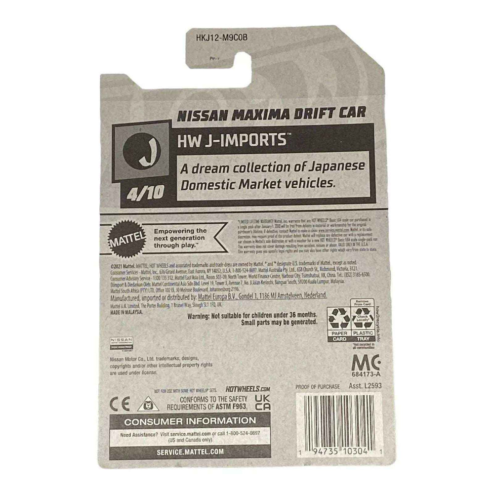 Hot Wheels Nissan Maxima Drift Car - J-Imports Series 4/10