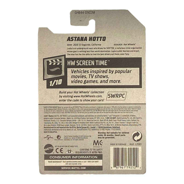 Hot Wheels Astana Hotto - Fast & Furious Spy Racers - Screen Time Series 1/10