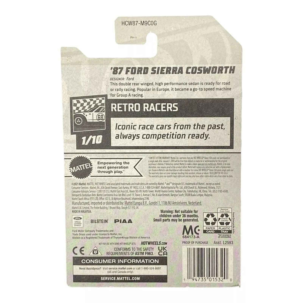 Hot Wheels '87 Ford Sierra Cosworth - Retro Racers Series 1/10