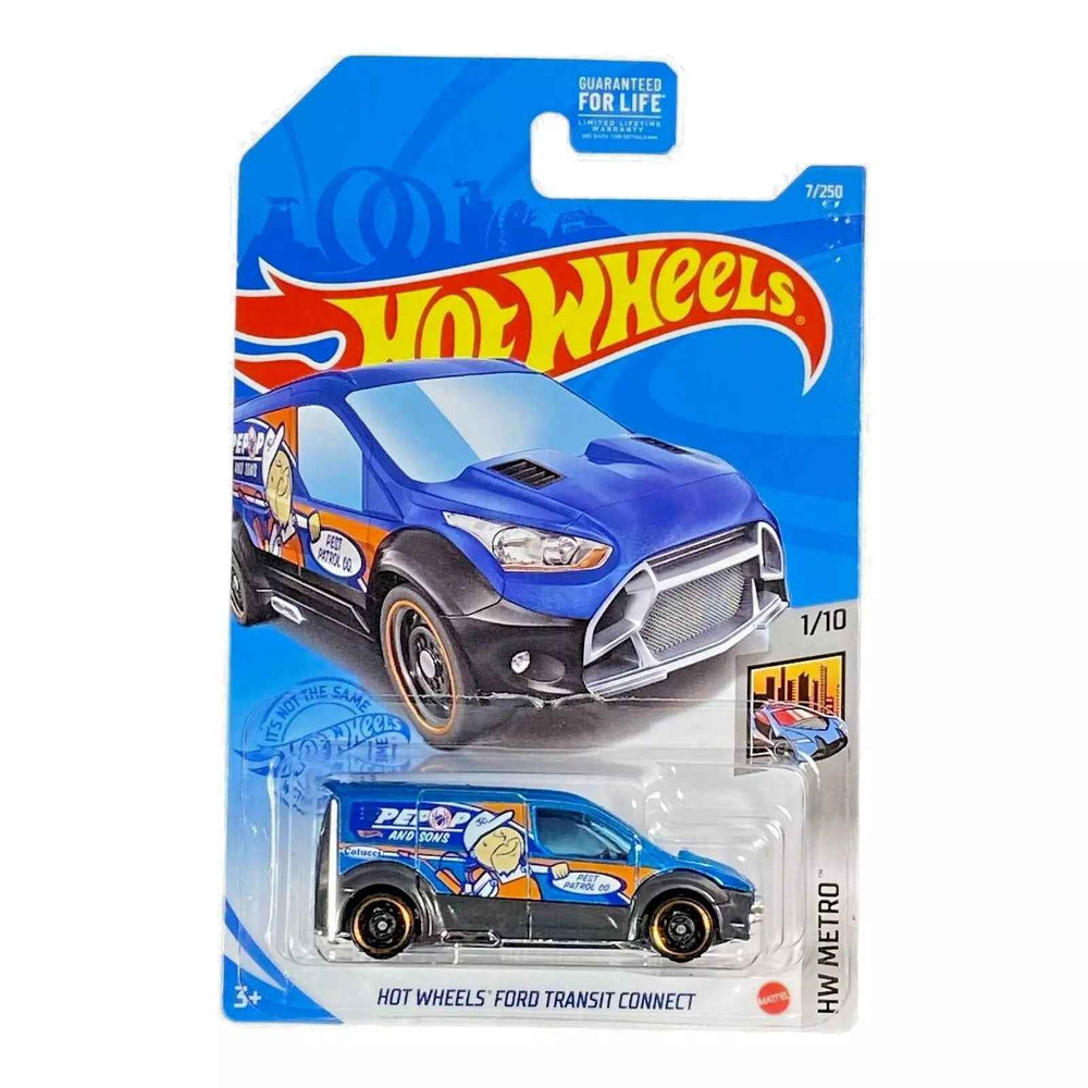 Hot Wheels Ford Transit Connect (Blue) - Metro Series 1/10