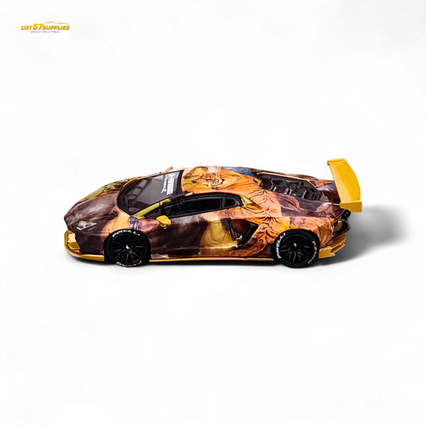 King Model Lamborghini Aventador LP700-4 LB 1.0 Tiger Racing Sports 1:64