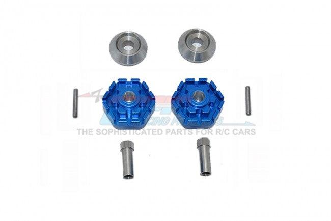 GPM ALUMINUM WHEEL HUB HEX (+10MM) TRAXXAS 1/10 MAXX 4WD BLUE