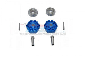 GPM ALUMINUM WHEEL HUB HEX (+10MM) TRAXXAS 1/10 MAXX 4WD BLUE
