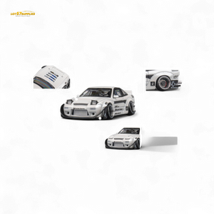 MicroTurbo Custom 180SX - Pandem Rocket Bunny White 1:64