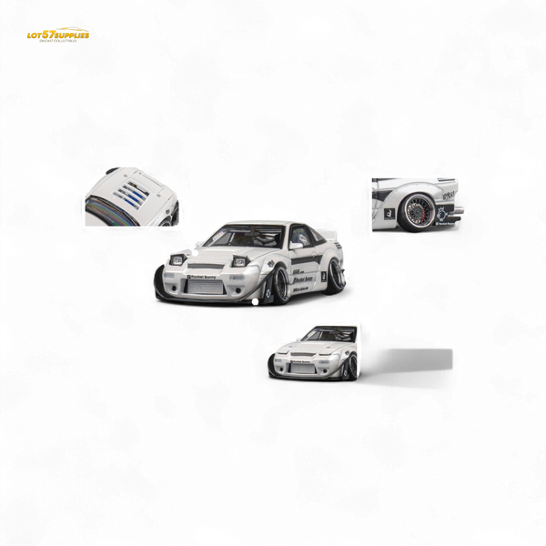 MicroTurbo Custom 180SX - Pandem Rocket Bunny White 1:64