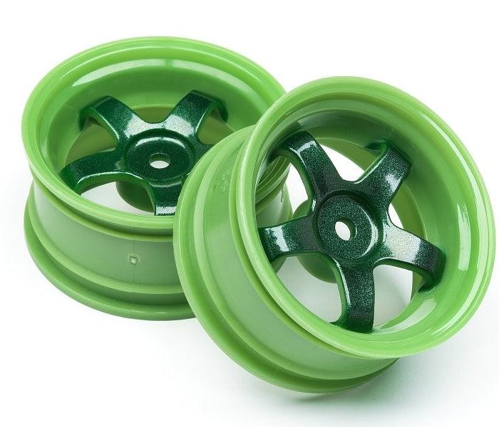 HPI Racing 111090 Work Meister S1 Wheel Green 3mm Offset (2)Sprint 2 Touring Car