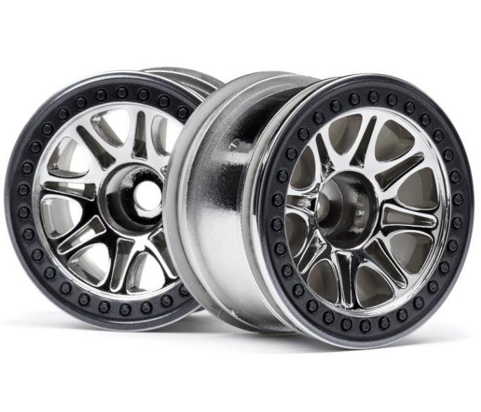 HPI Racing 113336 Split 8 Truck Wheel Chrome (2) Crawler King