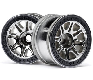 HPI Racing 113336 Split 8 Truck Wheel Chrome (2) Crawler King