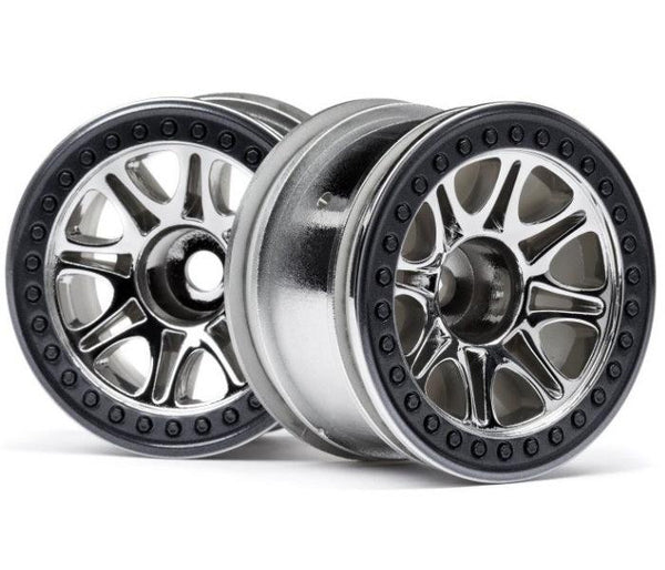 HPI Racing 113336 Split 8 Truck Wheel Chrome (2) Crawler King