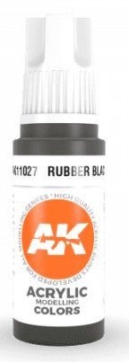 Black Forest® Hobby Supply Co AK Interactive 11027 Rubber Black 3G Acrylic Paint 17ml Bottle — Glues, Paints, Tools > AK