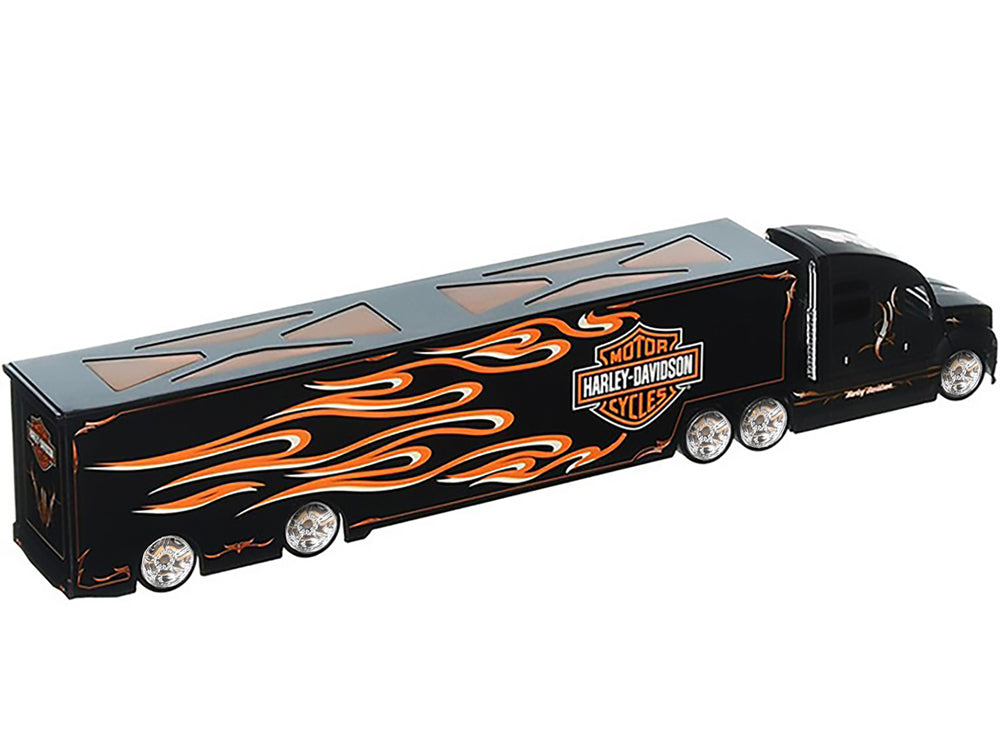 Harley Davidson Custom Hauler Trailer Black "Custom Haulers" Series 1/64 Diecast Model by Maisto
