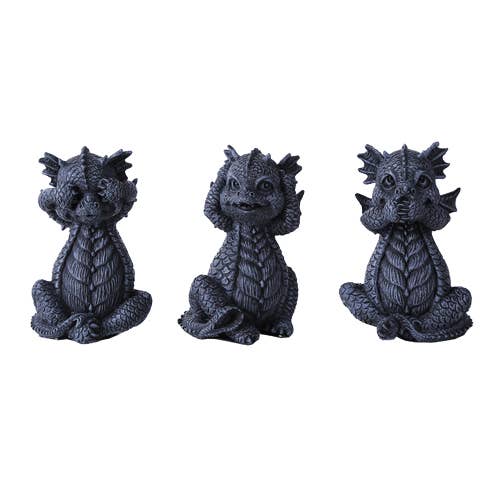Little Shop of Magic Hear, See, and Speak No Evil Dragons — Toys and Collectible