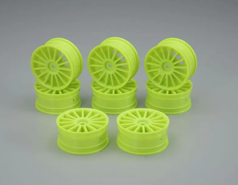 Kyosho 92012-8KYC Aero 24 Wheel (15-Spork/Fluorescence Yellow)