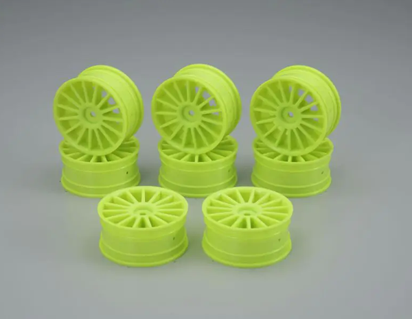 Kyosho 92012-8KYC Aero 24 Wheel (15-Spork/Fluorescence Yellow)