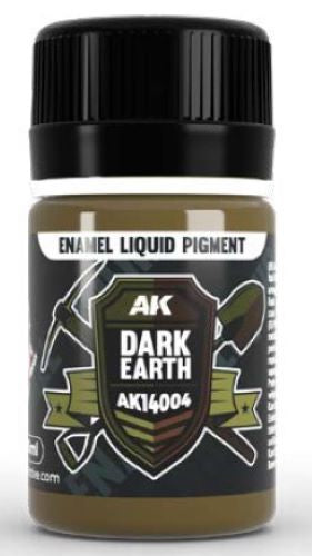 Black Forest® Hobby Supply Co AK Interactive 14004 Dark Earth Liquid Pigment Enamel 35ml Bottle — Paints, Tools, Supplies >