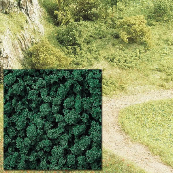 Black Forest® Hobby Supply Co Busch 7363 A Scale Foam Flock Ground Cover -- Dark Green 16-15/16oz 500ml — All Scale Scenery