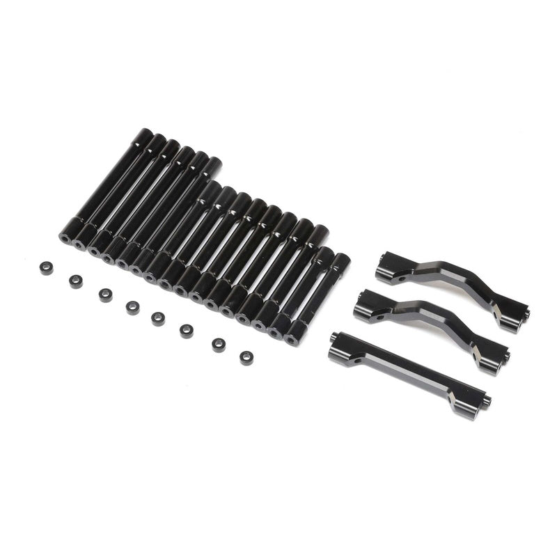 Losi LOS241076 Aluminum Crossbar Brace & Spacer Set Black TLR Tuned LMT