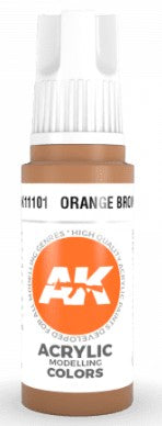 Black Forest® Hobby Supply Co AK Interactive 11101 Orange Brown 3G Acrylic Paint 17ml Bottle — Glues, Paints, Tools > AK