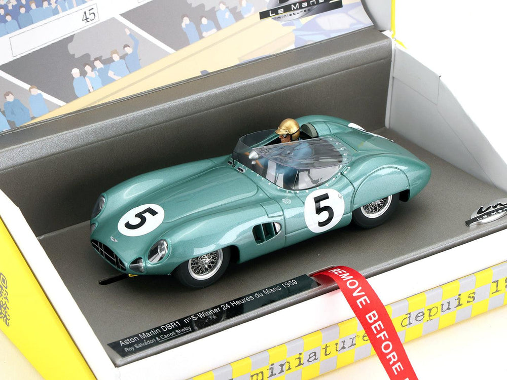 PowerHobby LeMans Miniatures Aston Martin DBR1 Carroll Shelby #5 1959 Le Mans Winner Slot Car — 1/32 Slot Car
