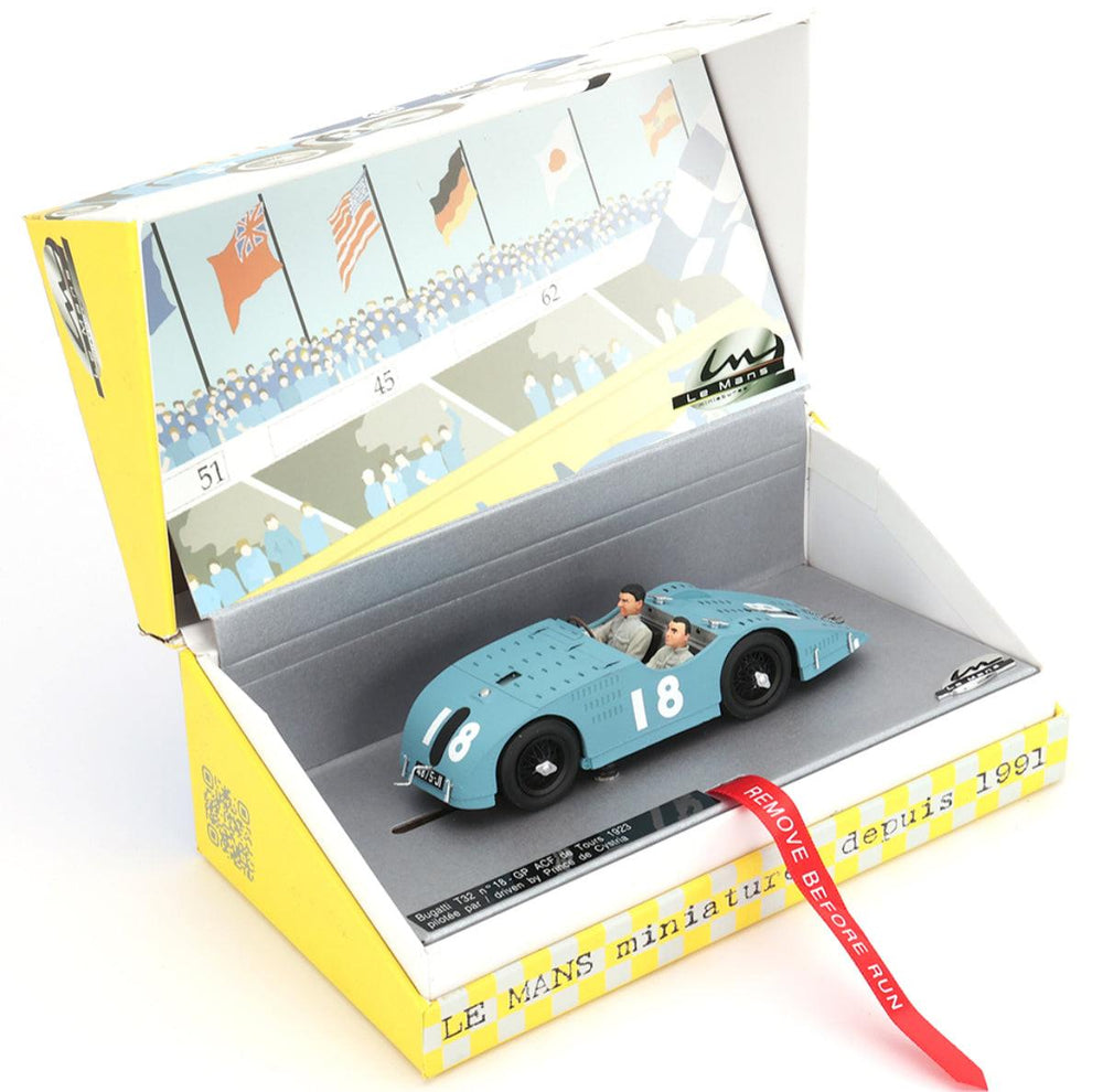 PowerHobby Le Mans Miniatures Bugatti T32 #18 GP ACF Tours 1923 1/32 Slot Car 132109-18M