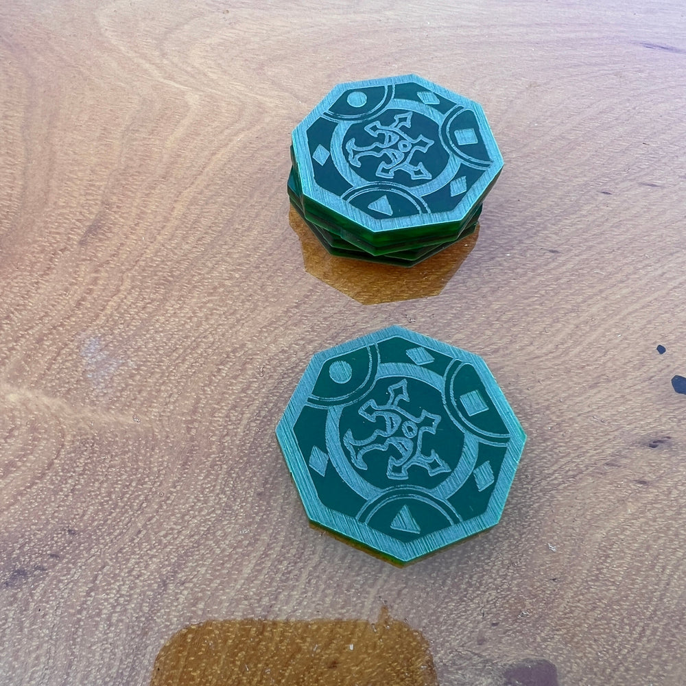 Custom Logo Sabacc Acrylic Credit Chips x14