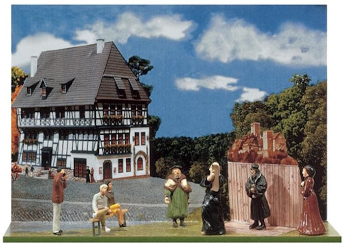 FALLER 154113 HO MINI Schauspielszene Luther, 3 Schauspieler, 1 Luther