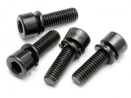 HPI Racing 15447 Cap Hd Screw M5x16mm w/Spring Washer (4pcs)