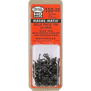 Kadee 156-25 Bulk Pack (25 Pair) #156 Scale Whisker Metal Couplers HO Scale