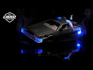 Back to the Future Part II die-cast 1:24 scale "Hollywood Rides" light-up DeLorean Time Machine