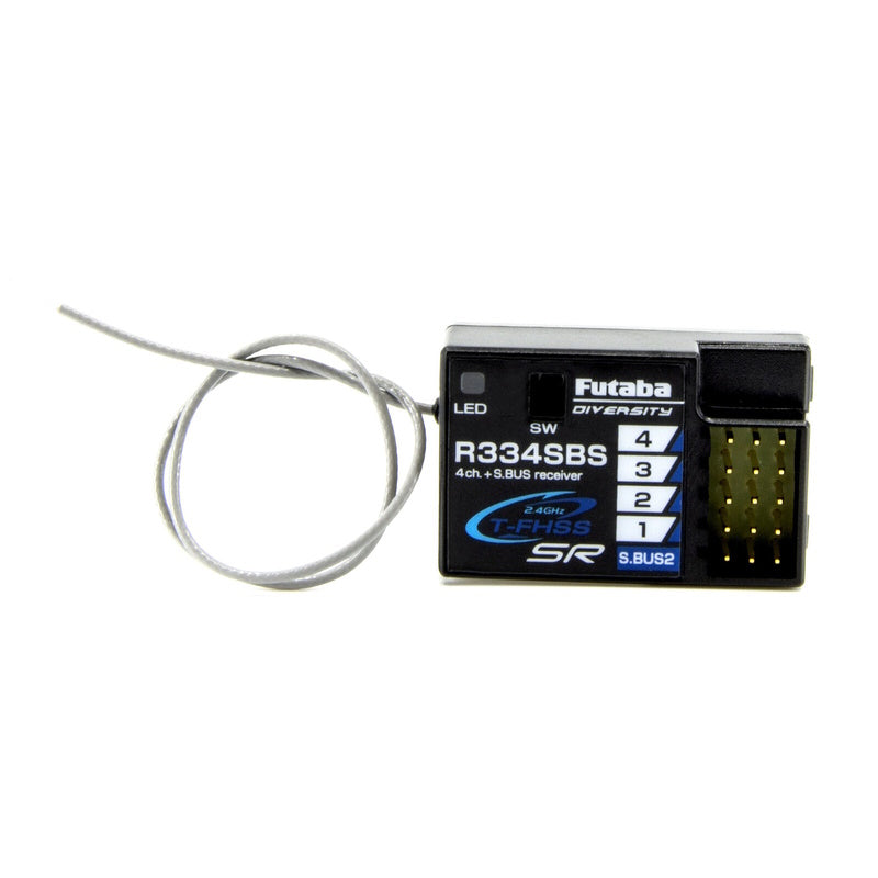 FUTABA FUT01102246-3 R334SBS TFHSS SR S.BUS2 HV 4-CHANNEL 2.4GHZ RECEIVER