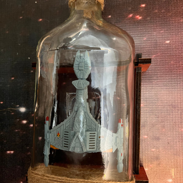 CCHobbyFun Star Trek Klingon Vorcha Cruiser Starship in a Bottle