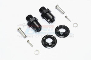 GPM ALUMINUM 17MM HEX ADAPTERS FOR FRONT / REAR TRAXXAS TRX-4 / TRX-6 BLACK
