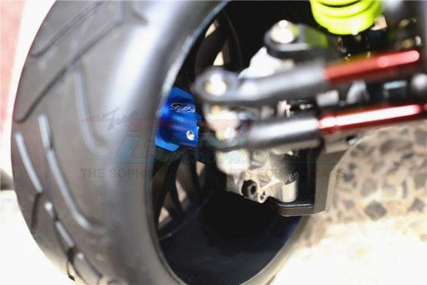 GPM ALUMINUM 17MM HEX ADAPTERS FOR FRONT / REAR TRAXXAS TRX-4 / TRX-6 BLACK