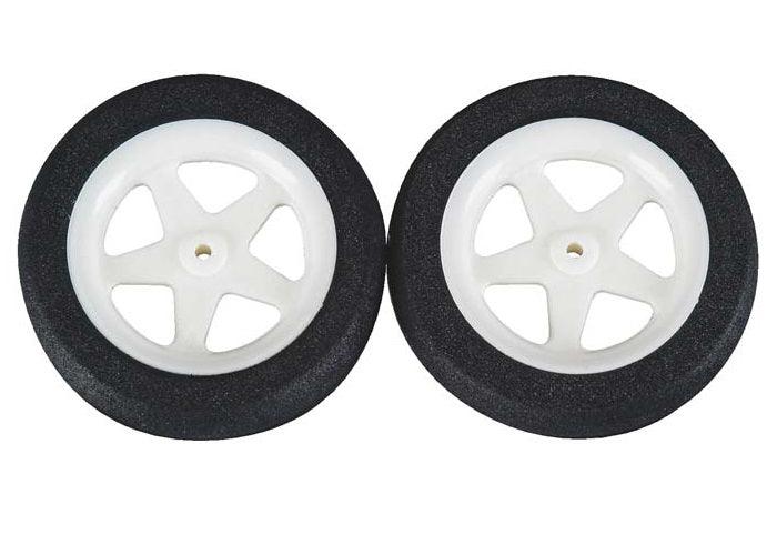 Dubro 186MS Micro Sport Airplane Wheels 1.86" (2) pre-mounted foam / 5-spoke