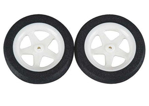 Dubro 186MS Micro Sport Airplane Wheels 1.86" (2) pre-mounted foam / 5-spoke