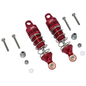 GPM LM050F-R-S Aluminum Front Spring Dampers 50mm Red : Losi 1/18 Mini-T 2.0