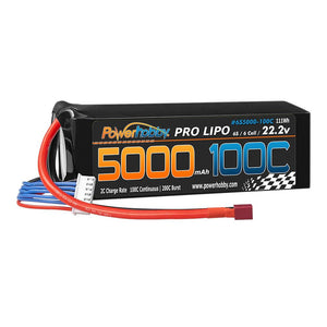 Powerhobby 6s 22.2v 5000mah 100c Lipo Battery w Deans Plug Soft Case