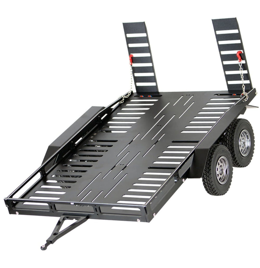 Powerhobby 1/10 CNC Machined Dual Axle Scale Truck Trailer Crawler Black