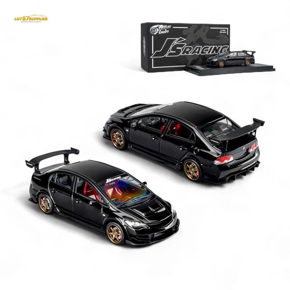 (Pre-Order) Microturbo FD2 J'S Racing Metallic Black 1:64