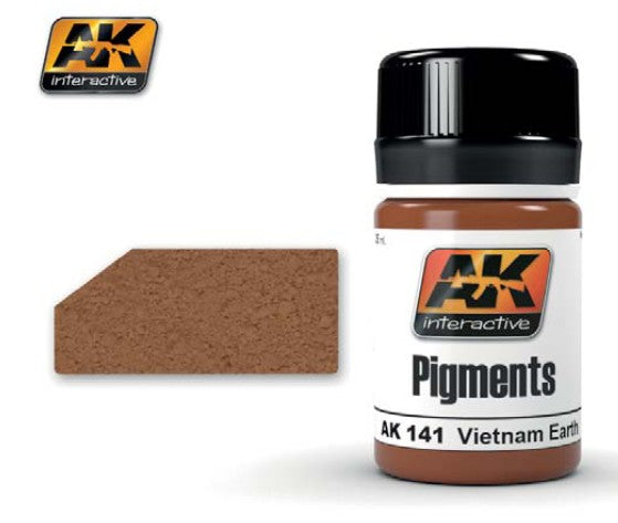 Black Forest® Hobby Supply Co AK Interactive 141 Vietnam Earth Dry Pigment 35ml Bottle — Glues, Paints, Tools > AK